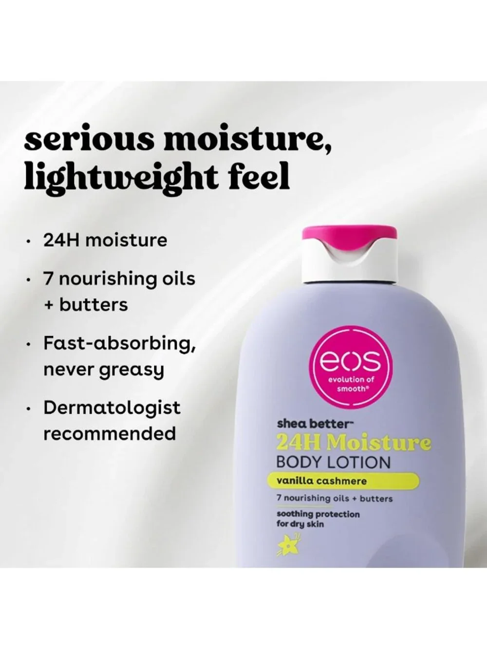 Hydrating Vanilla Cashmere Body Lotion - 24-Hour Moisture, Lightweight & Vegan